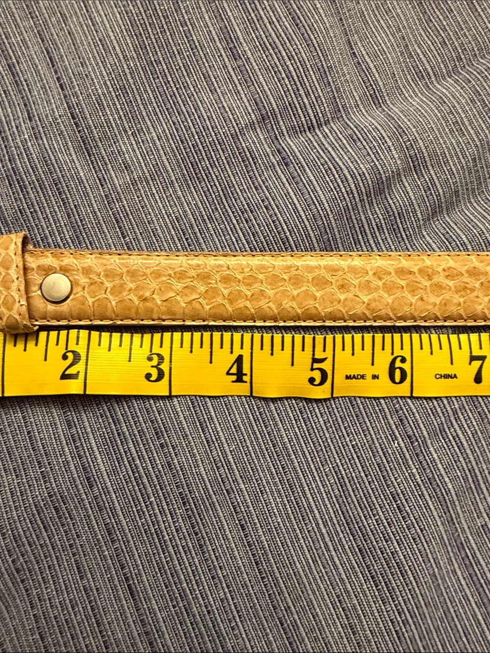 Vintage Tan Snakeskin leather belt
